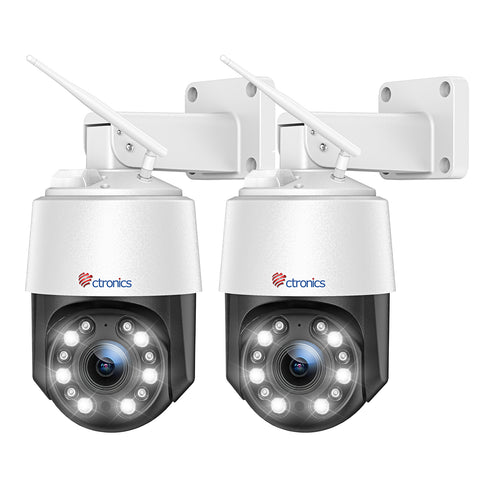 Ctronics 4K 8MP 5X 光学ズーム監視カメラ (屋外 WLAN 5GHz/2.4GHz 付き)