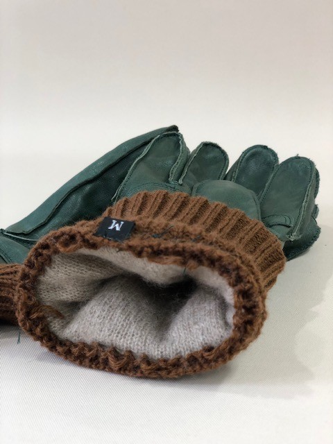 Horsehide Leather Glove LOT1602 GREEN/BROWN | dapper's