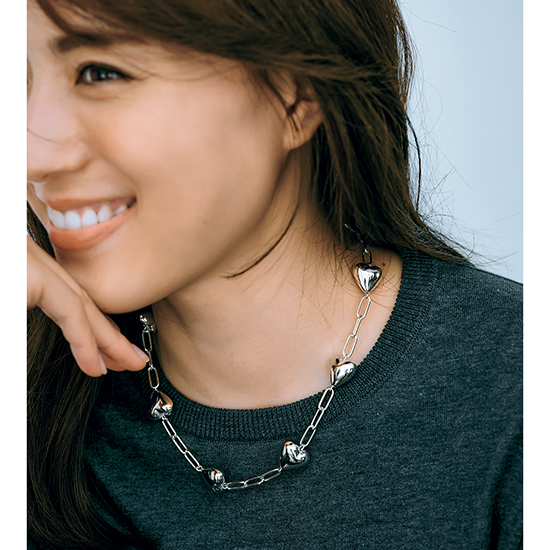 Cocco K18 ハート型チャーム ネックレス