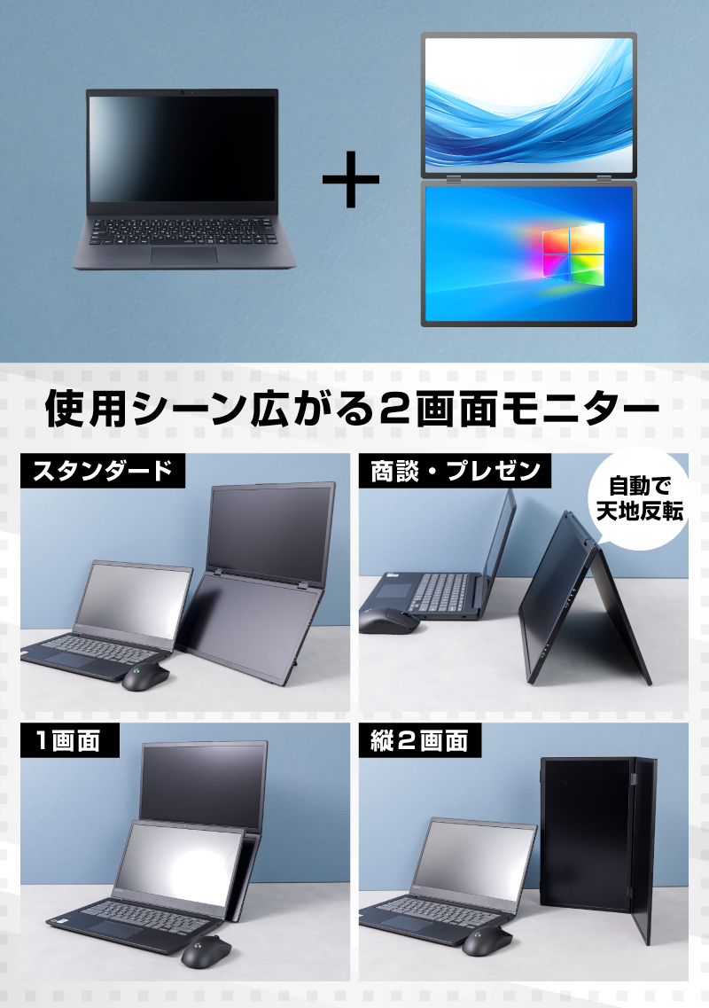 モバイルモニター 14インチ KOGODA 11.6~15.6ノートパソコン用