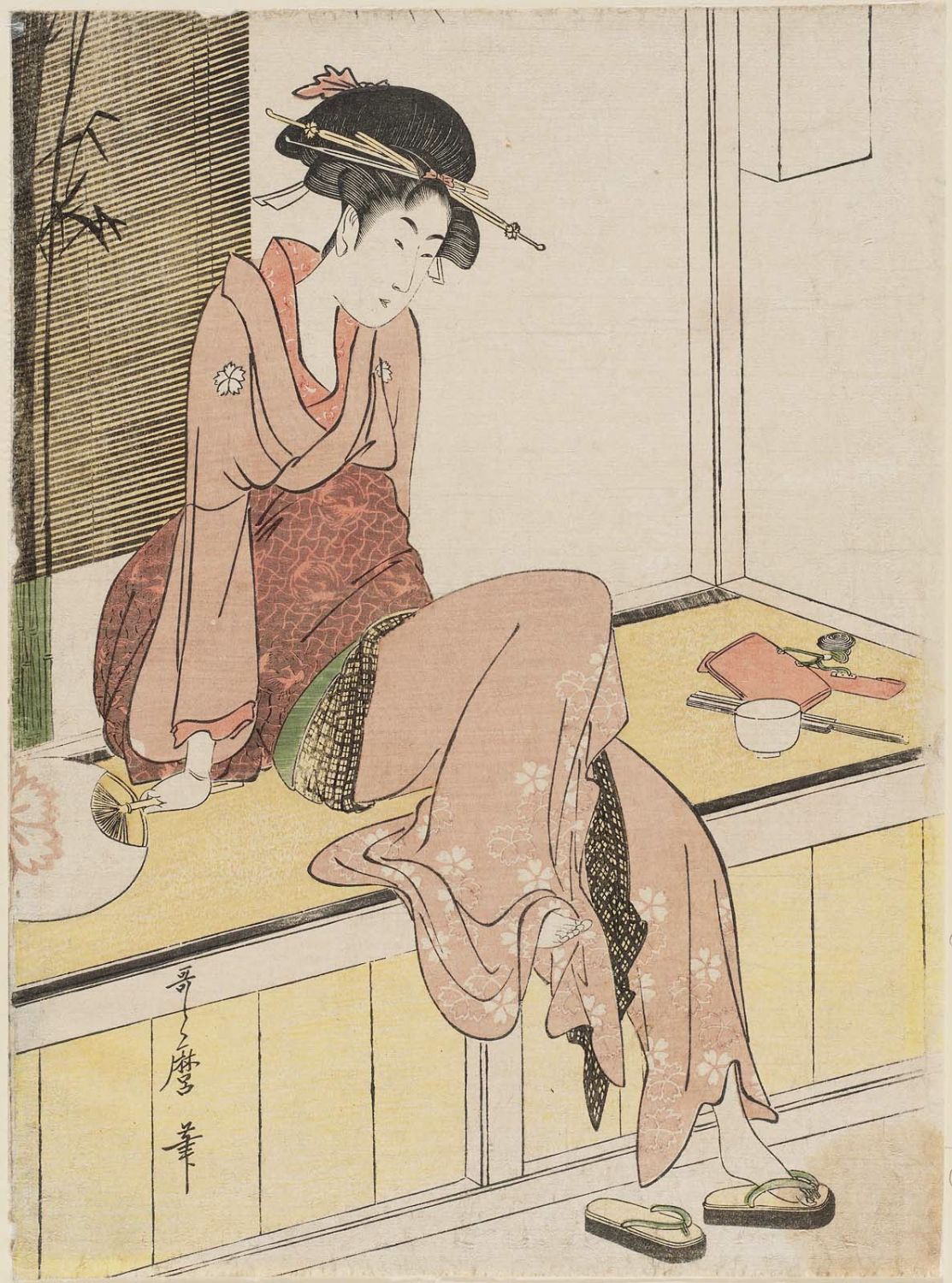 昭和レトロ Ukiyo-e UTAMARO 喜多川歌麿 美人画 浮世絵 美人画の浮世絵