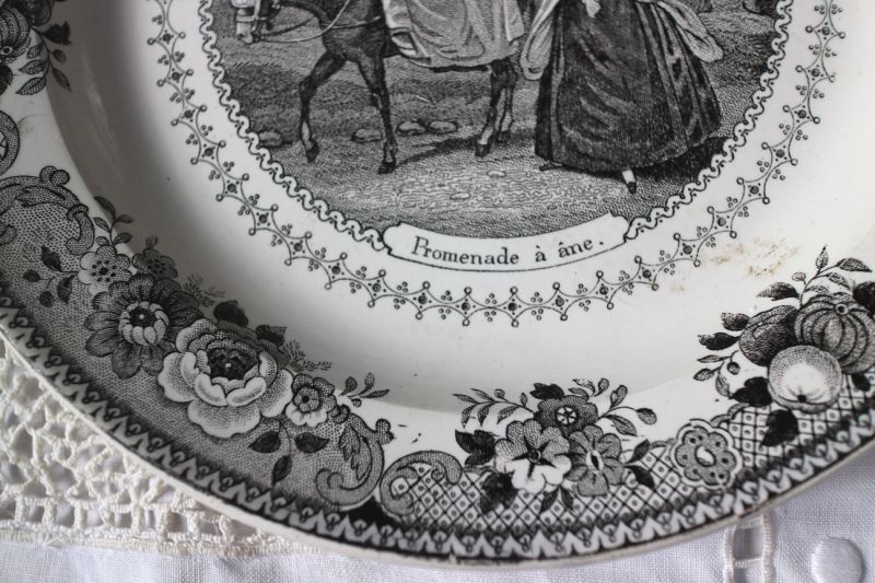 グリザイユ プレート モントロー - フランスアンティークのお店 rendez