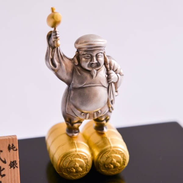 送料無料】 銀製 大黒天 35g / 武比古 恵比寿 大黒 宝船 置物 幸運
