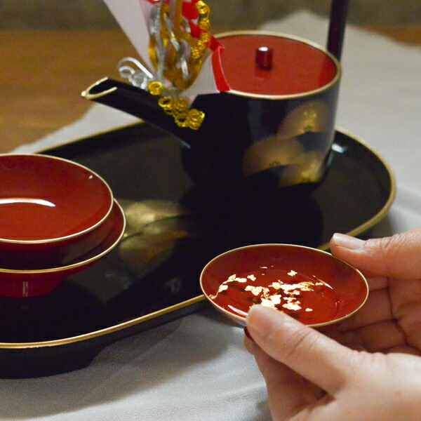 金箔（小）・銚子飾り・屠蘇散 3点セット / お正月 新年 おとそ とそ器