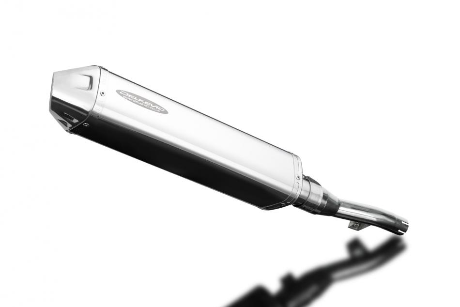 Slip-On Exhaust with 14-inch Oval 304 Stainless Steel Muffler for