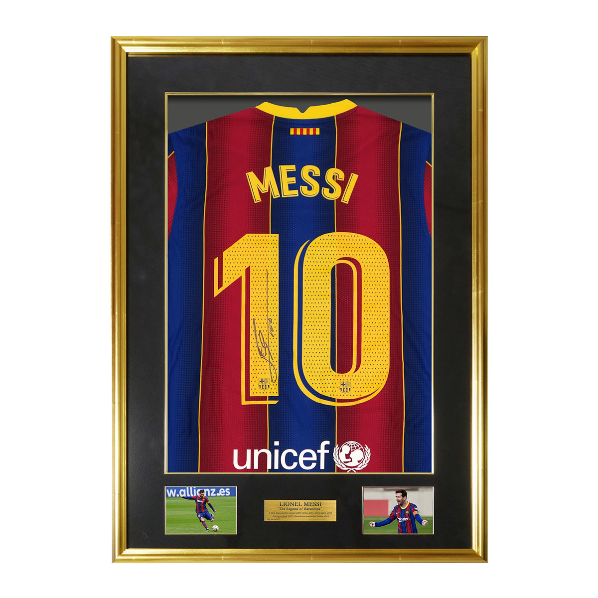 メモラビリア】メッシ直筆サイン入りバルセロナ2020-21ホームサッカー