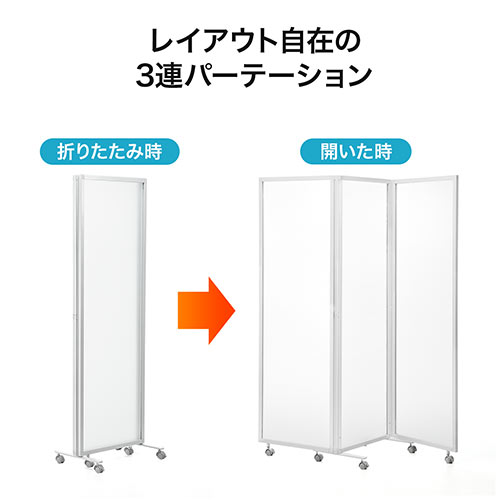コクヨ】 イノゲート 3連両面折り畳みパーティション