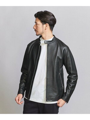 割引特価！BEAUTY&YOUTH ブラックM シングルライダースジャケット 楽天
