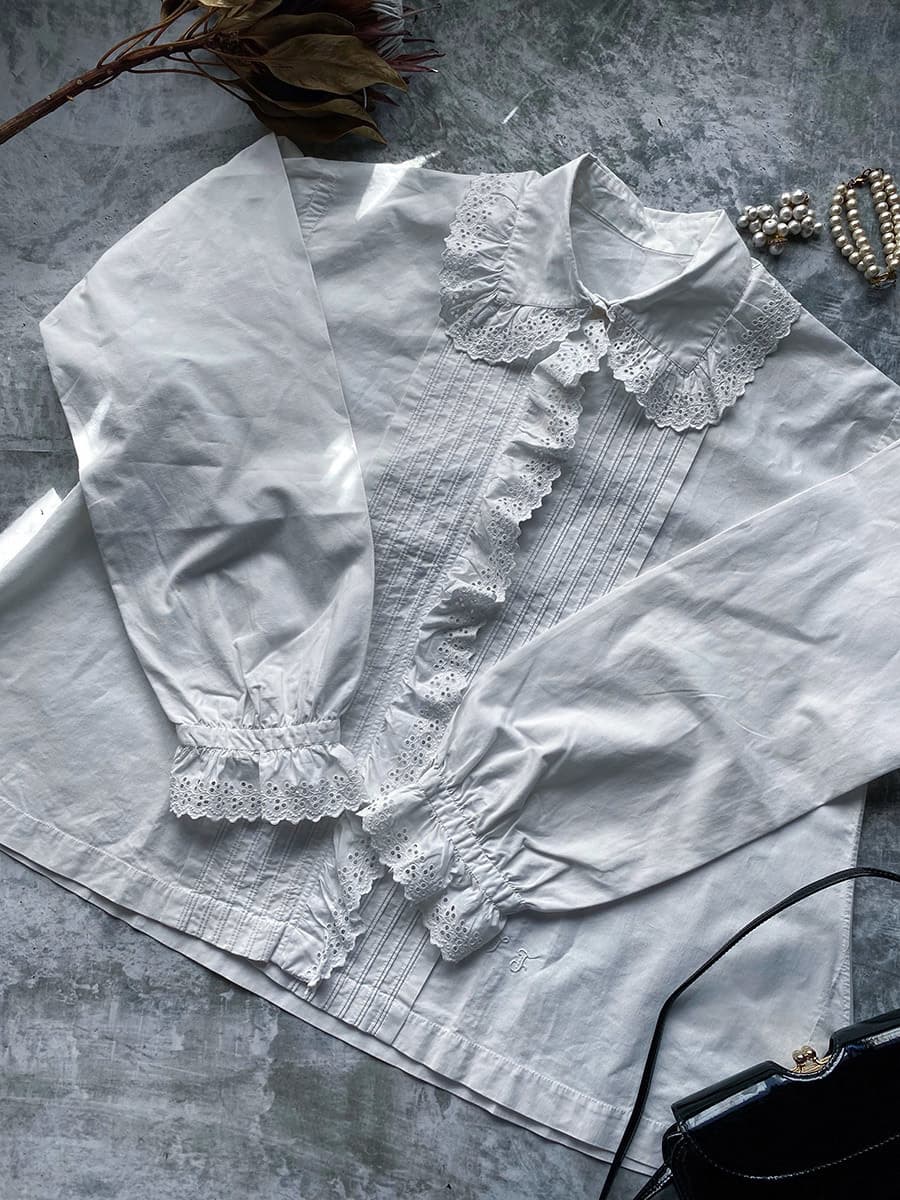 フランスアンティークブラウス1 ♡ヴィクトリア朝 シルク ボディス