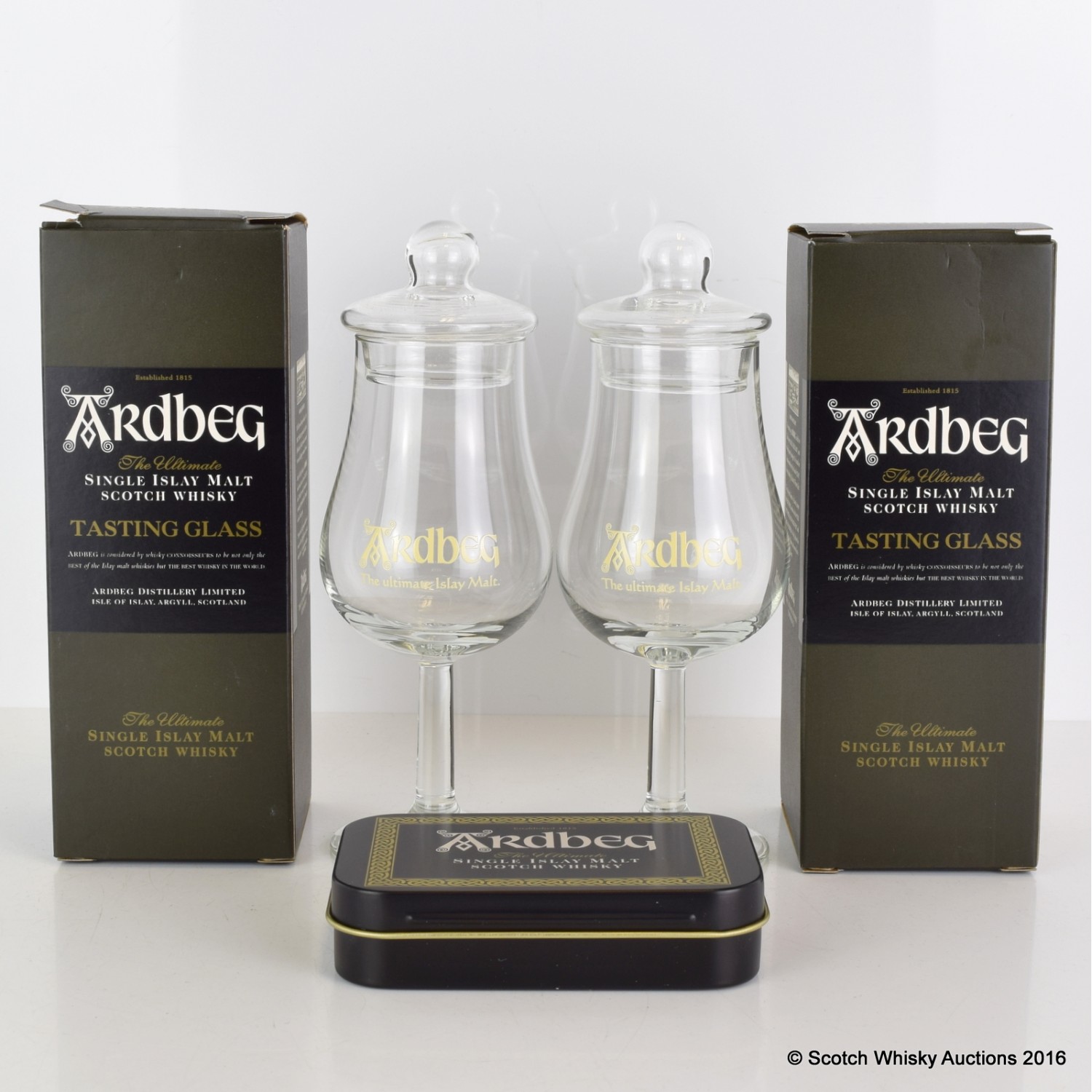 Ardbeg Tasting Glasses x 2 & Ardbeg Peat Cones | The 60th Auction