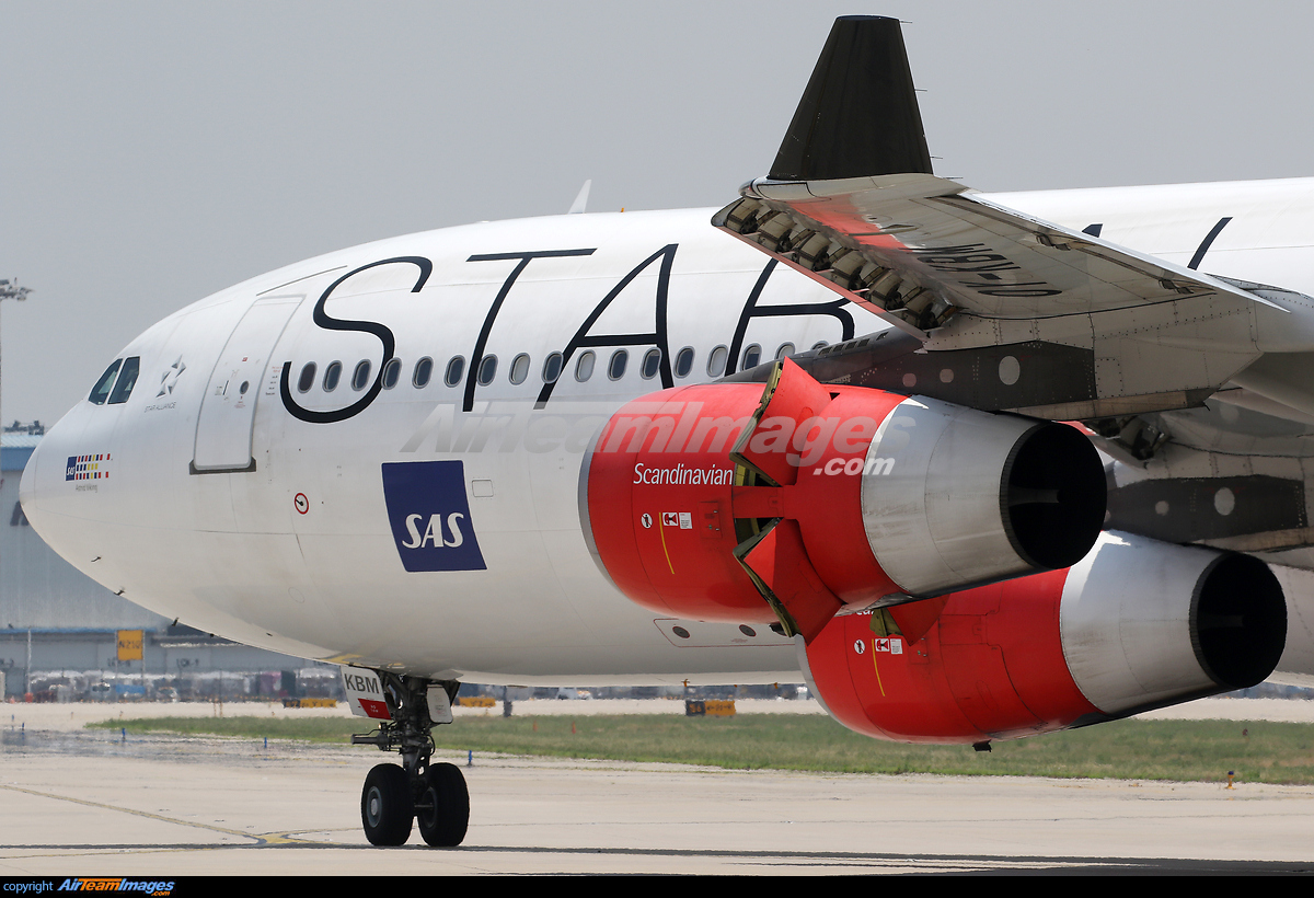 SK SAS航空 Airlinertags A340-313 特殊部位コンビ色 SAS航空