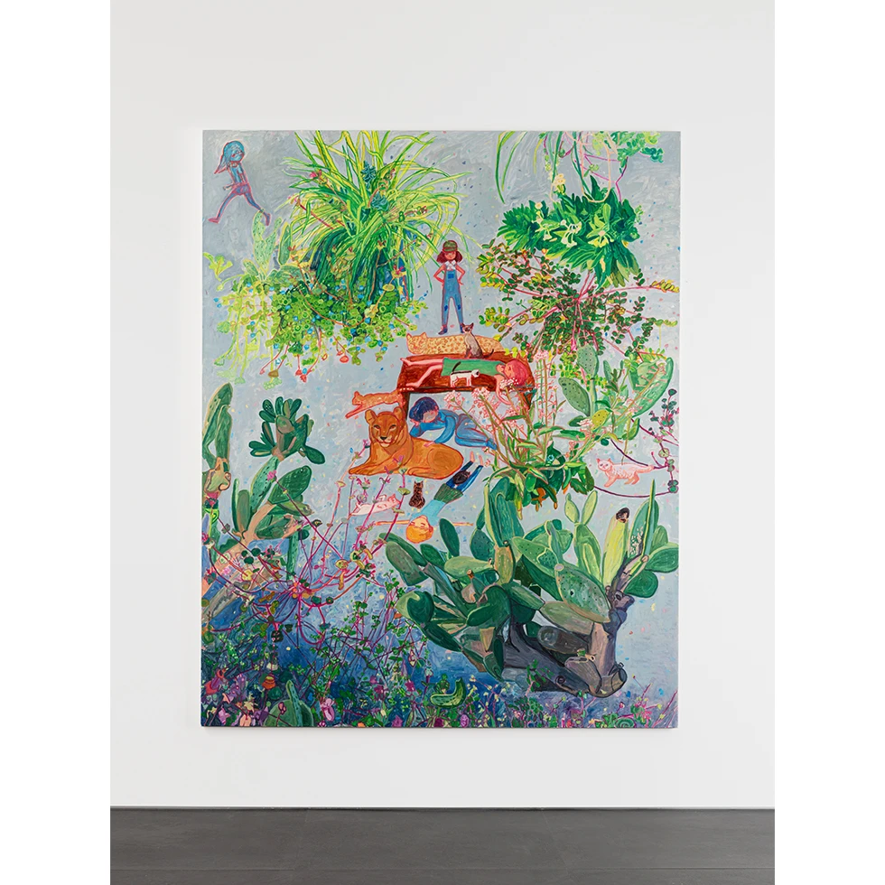 油絵 にゃんこ 足の長い鳥が住む街 油絵 にゃんこ 足の長い鳥が住む街