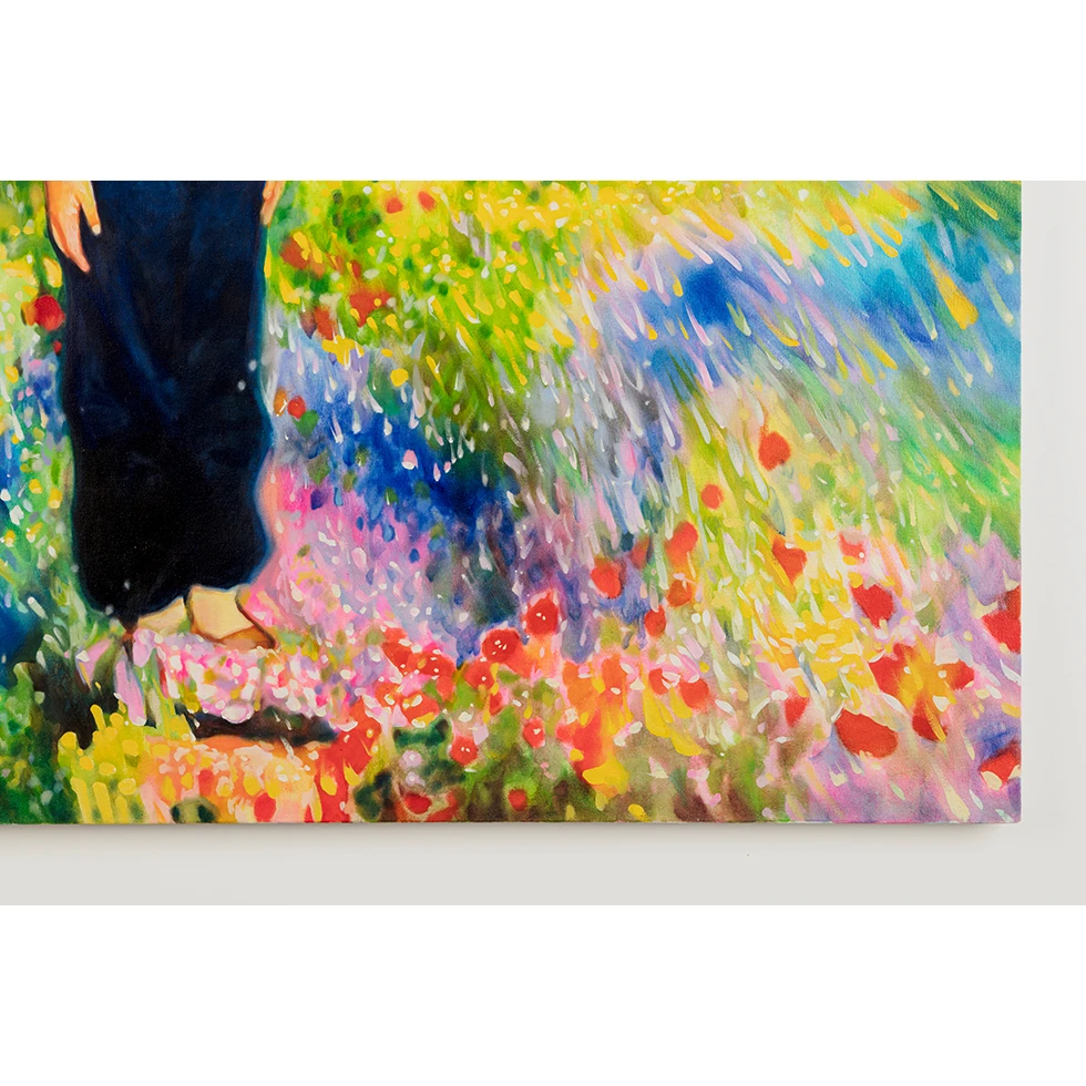 光を纏う河津桜」SMキャンバス 風景画 画家painterTMK本人出品真筆