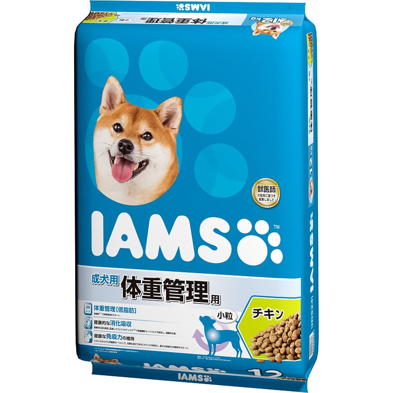 アイムス 成犬用 体重管理用 チキン 小粒 12kg｜郵便局のネットショップ