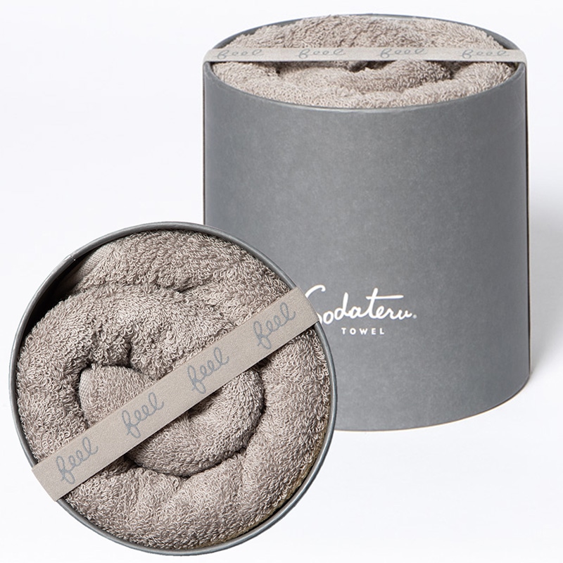 育てるタオル＞feel バスタオル：ムーングレージュ(茶系)(ムーン