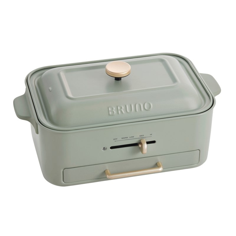 ≪BRUNO≫コンパクトグリルホットプレート（グリーン）BOE109-GR｜郵便
