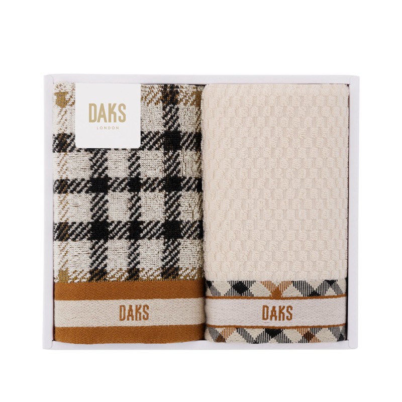 DAKS ダブルハウスチェック（フェイスタオル2枚入り）｜郵便局のネット