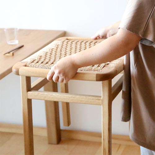 旭川家具 MUU KOUBO むう工房 P・コード・スツール 国産家具 無垢