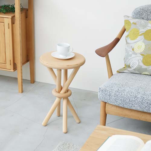 旭川家具 樹工房 リンクルスツール 国産家具 無垢 スツール | MUKU工房