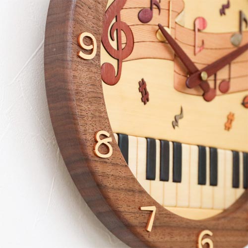 旭川クラフト Pecker 工房ペッカー WF 寄せ木振り子時計 国産クラフト