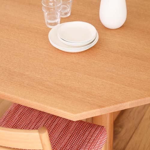 飛騨家具 shirakawa シラカワ ネオテーブル 八角形 1本脚 国産家具