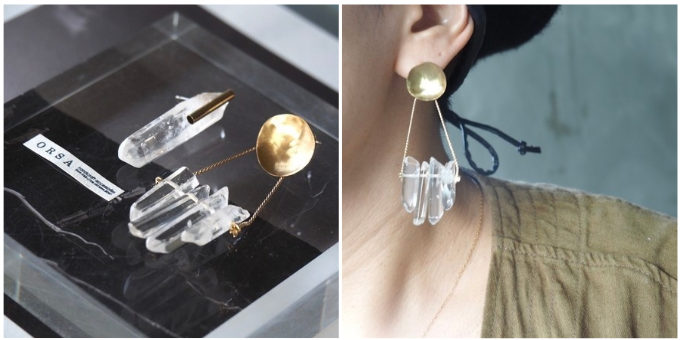 天然石の輝きを身に着ける。「accessories ORSA」のアシンメトリー