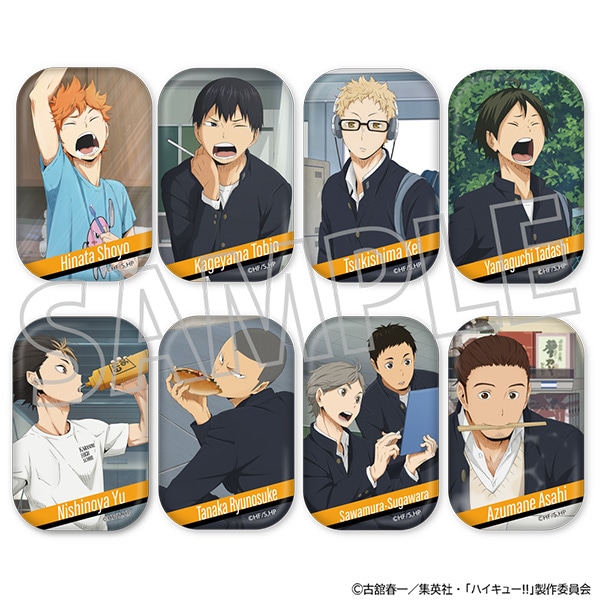 クールダウン おすわりセット ハイキュー スクエア缶バッジ ハイキュー
