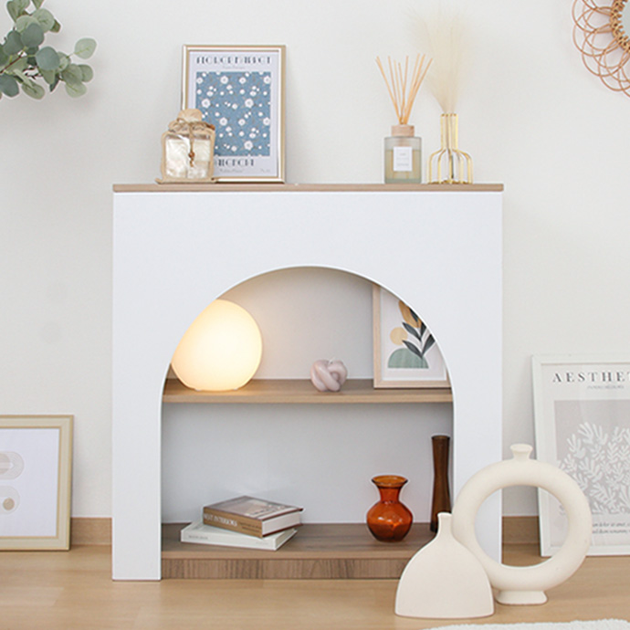 g11694]【幅80cm】Chamill マントルピース キャビネット・チェスト