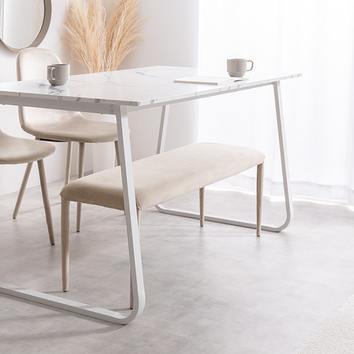 g350018]【4点セット】Shiktak 幅140cmダイニングテーブル+チェア2脚+