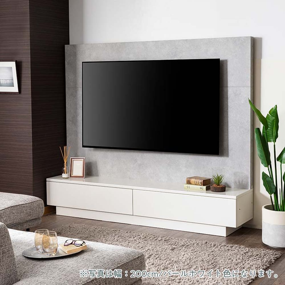さとし パウモナテレビボード天板+バックパネル グリンジオーク180cm