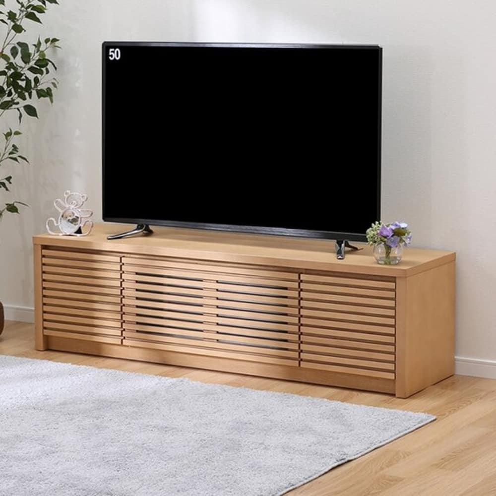 ニトリ テレビ台 ローボードNアルナス 150 天然木 ライトブラウン