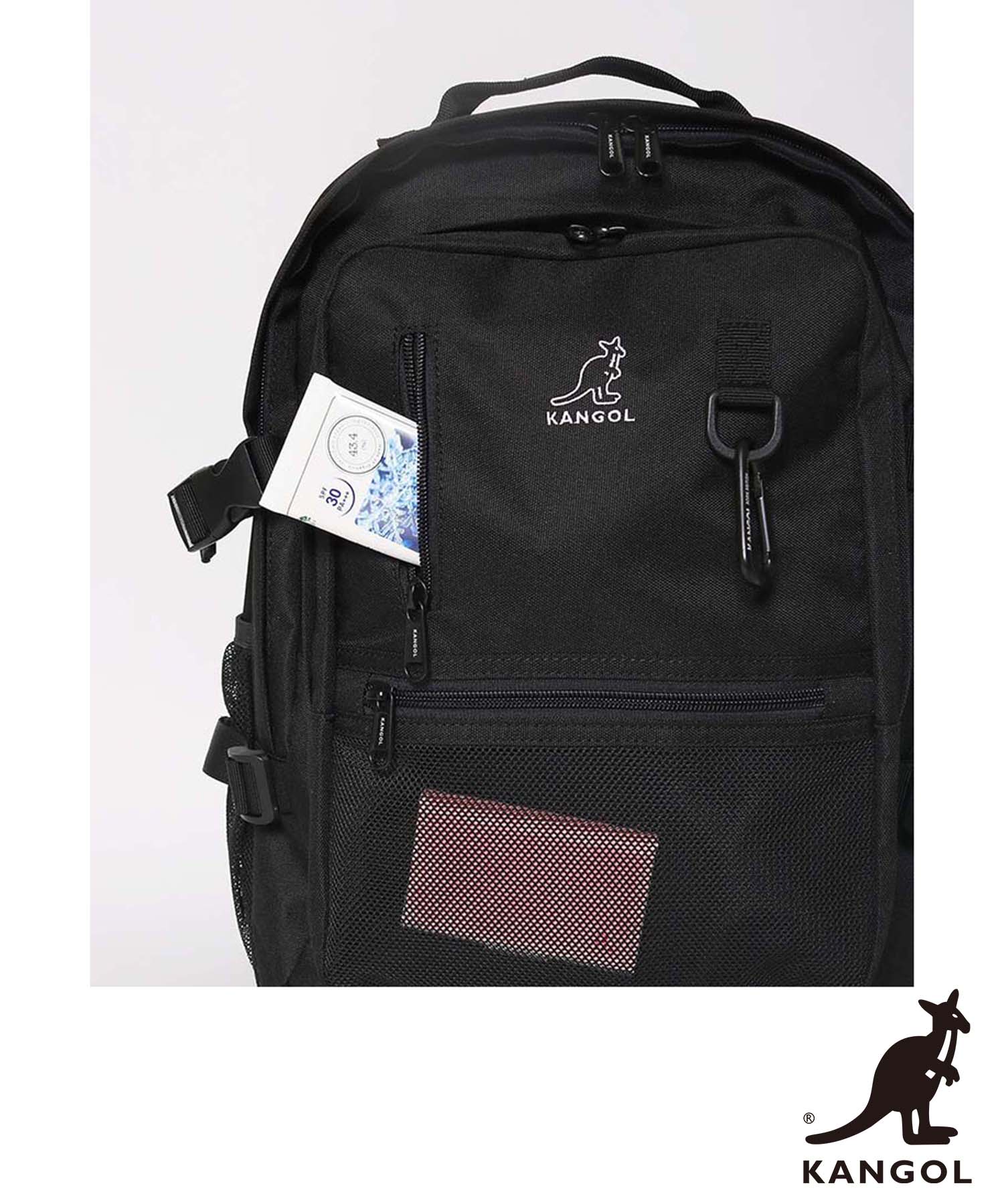 カンゴールフロントメッシュポケットリュック バッグ BAG リュック