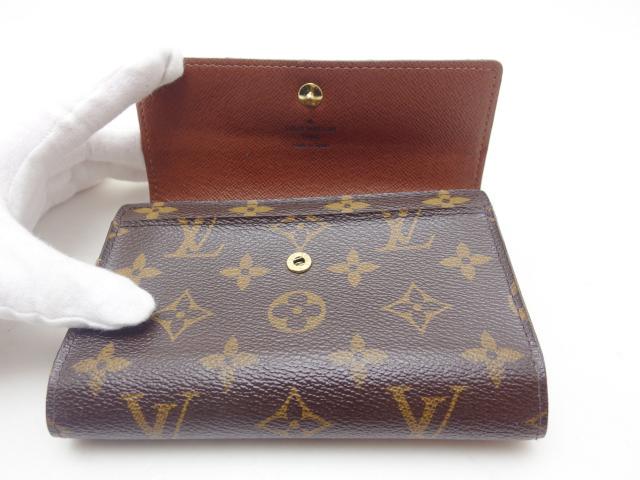 50 LOUIS VUITTON ルイヴィトン モノグラム 二つ折り財布 がま口 Louis