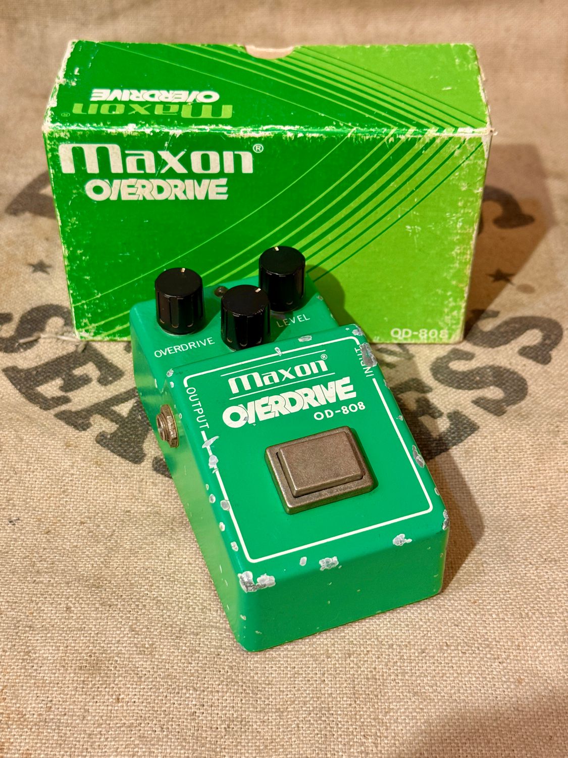 1981 Maxon (Ibanez) OD-808 Tube Screamer Overdrive Green w/ Box