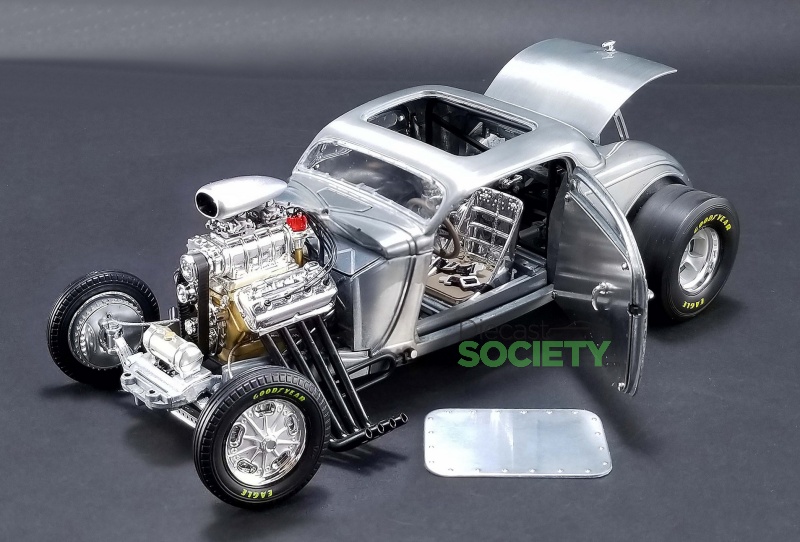 GMP 1934 Blown Altered Coupe - Raw Steel • DiecastSociety.com