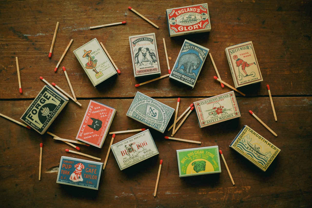 昭和時代に製造されていたマッチ箱デザインを復刻！ レトロマッチ箱