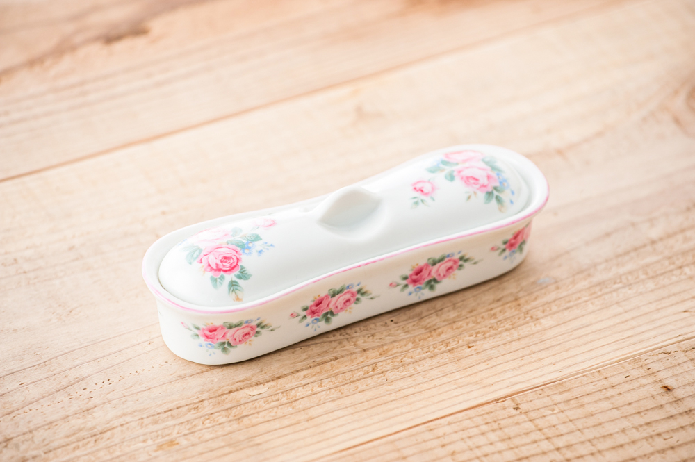 National Design museum 陶器 ボックス 小物入れ 青白 丸 National