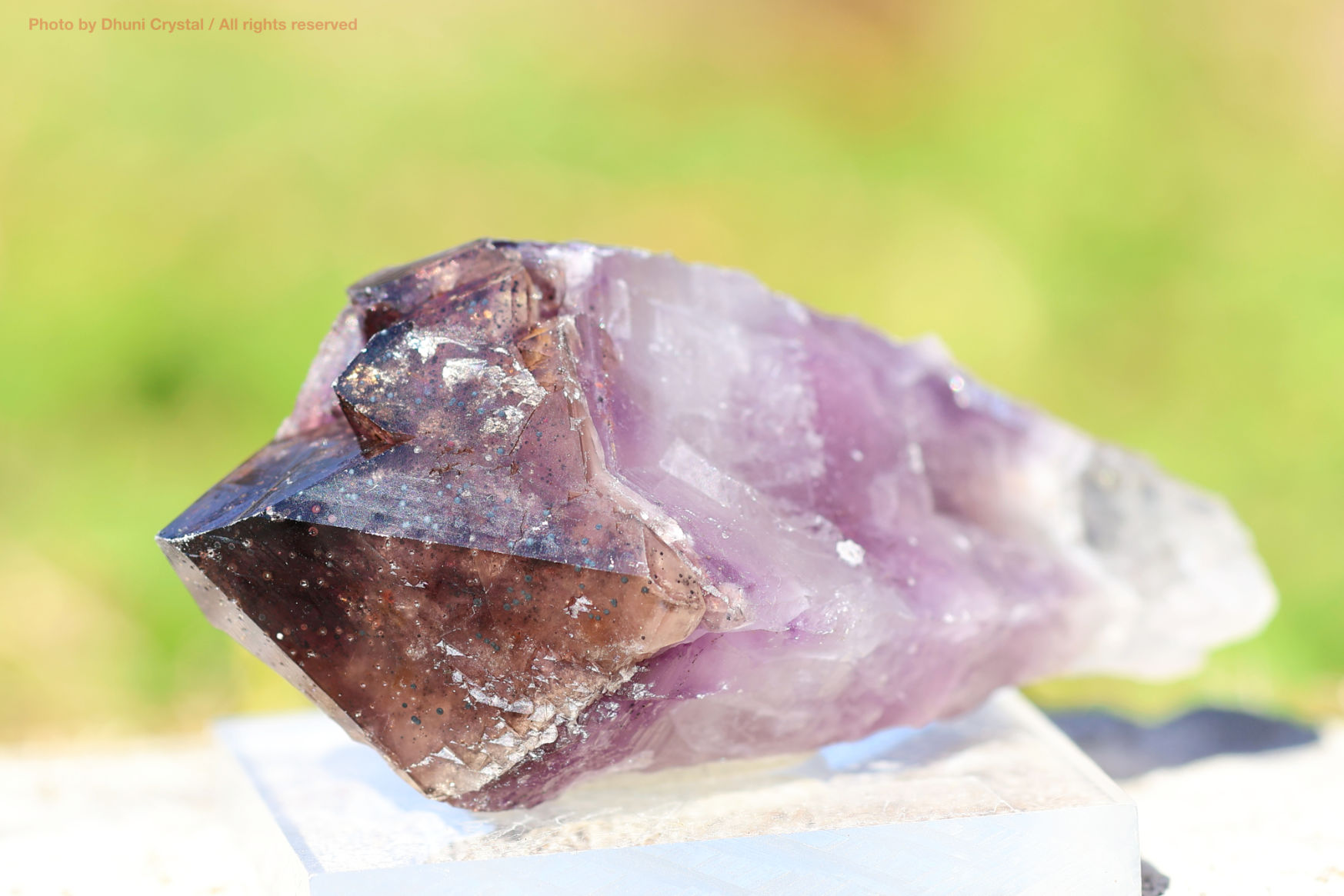 ゴールデン・ハーキマーダイヤモンド原石/虹入り(A817)