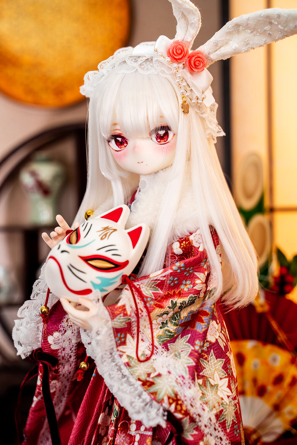 ご確認用うさぎちゃん付け耳パーツドール製作干支
