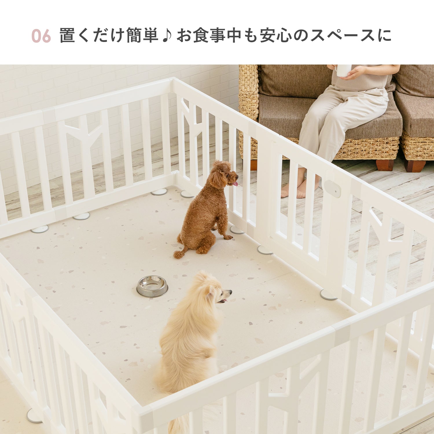 ペットサークル バーチ ドア付き 8枚セット | iFam（アイファム