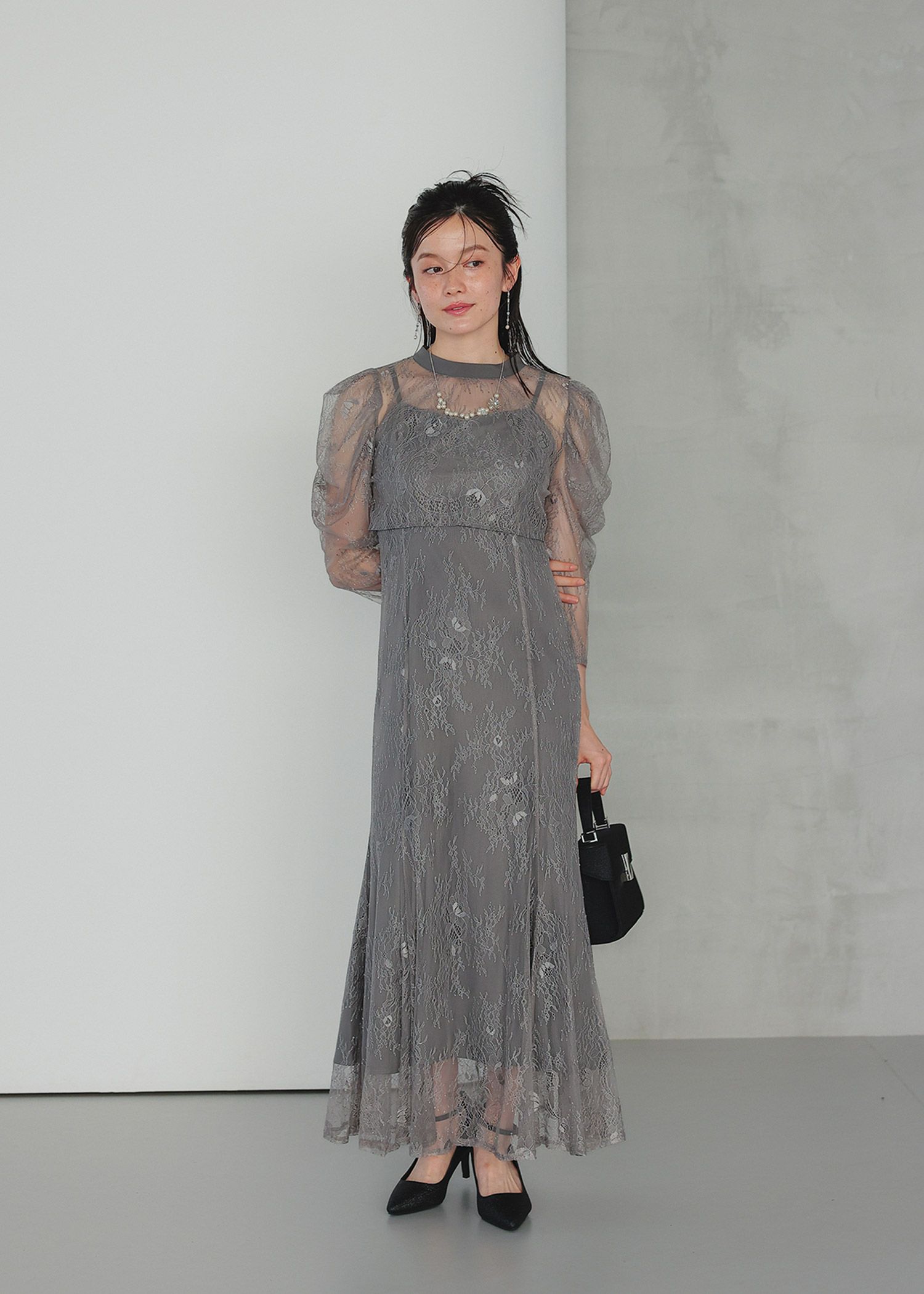 ボレロレイヤードレースドレス|DorryDoll