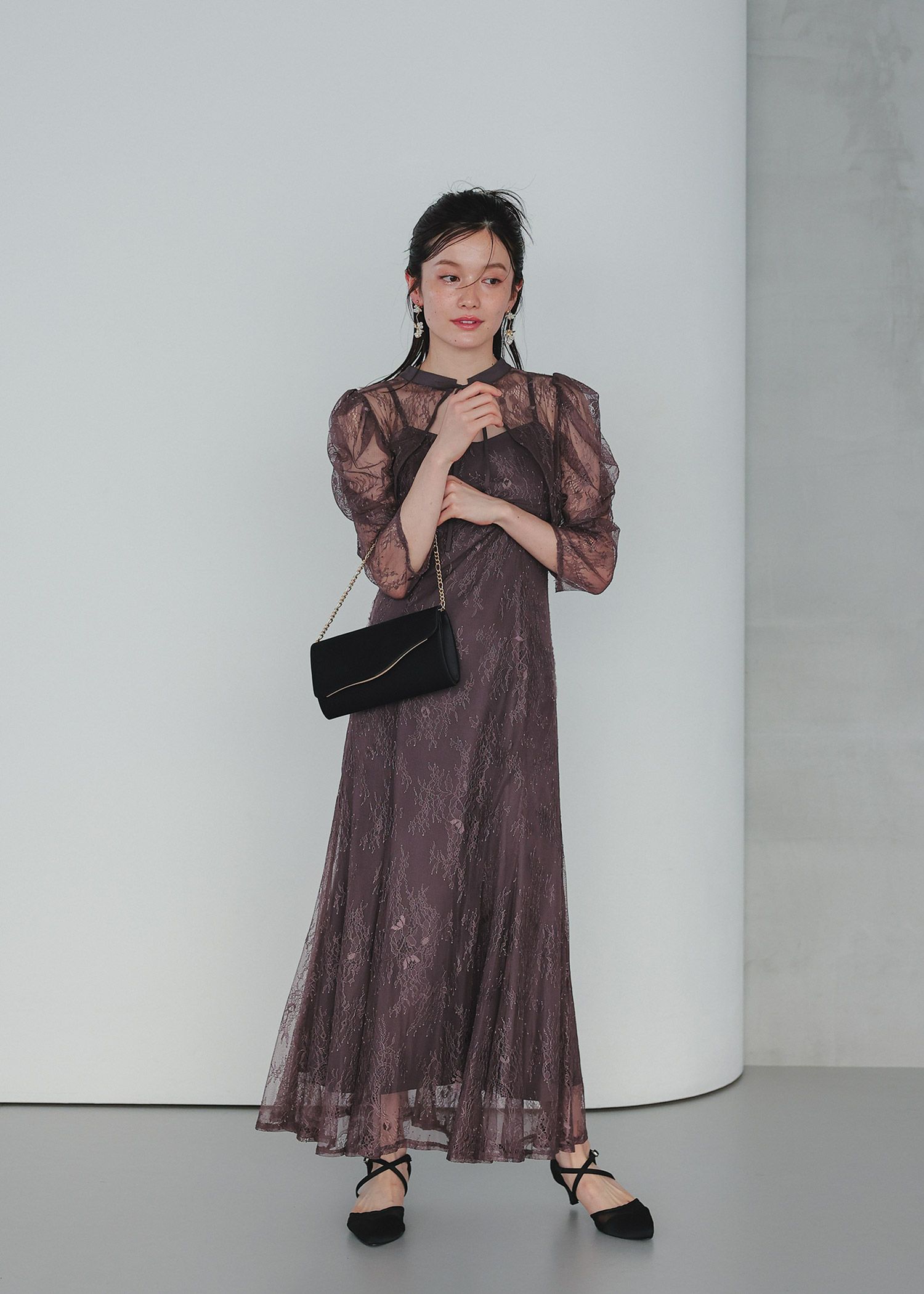 ボレロレイヤードレースドレス|DorryDoll