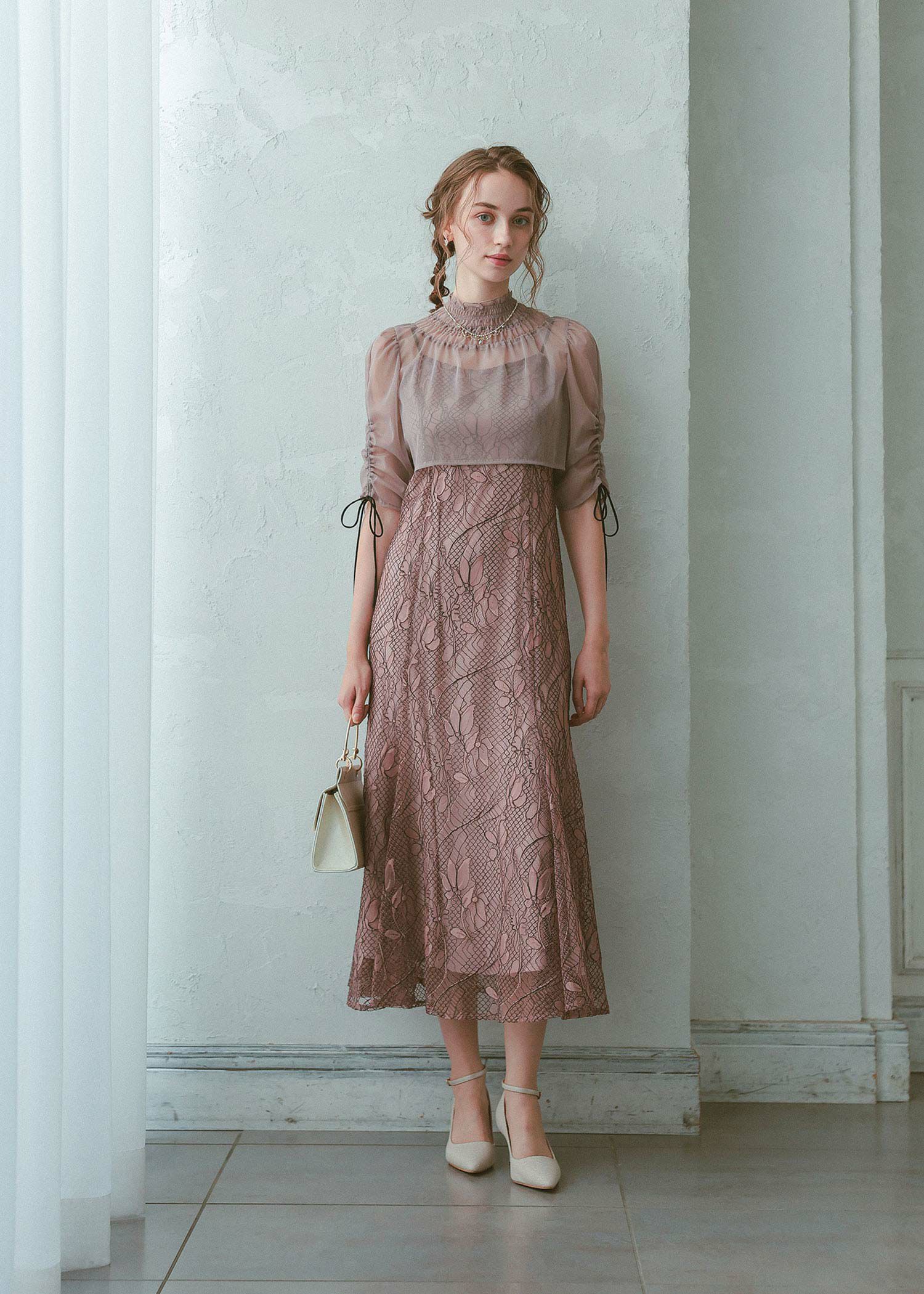 ブラウスセットフラワーレースドレス|Dorry Doll