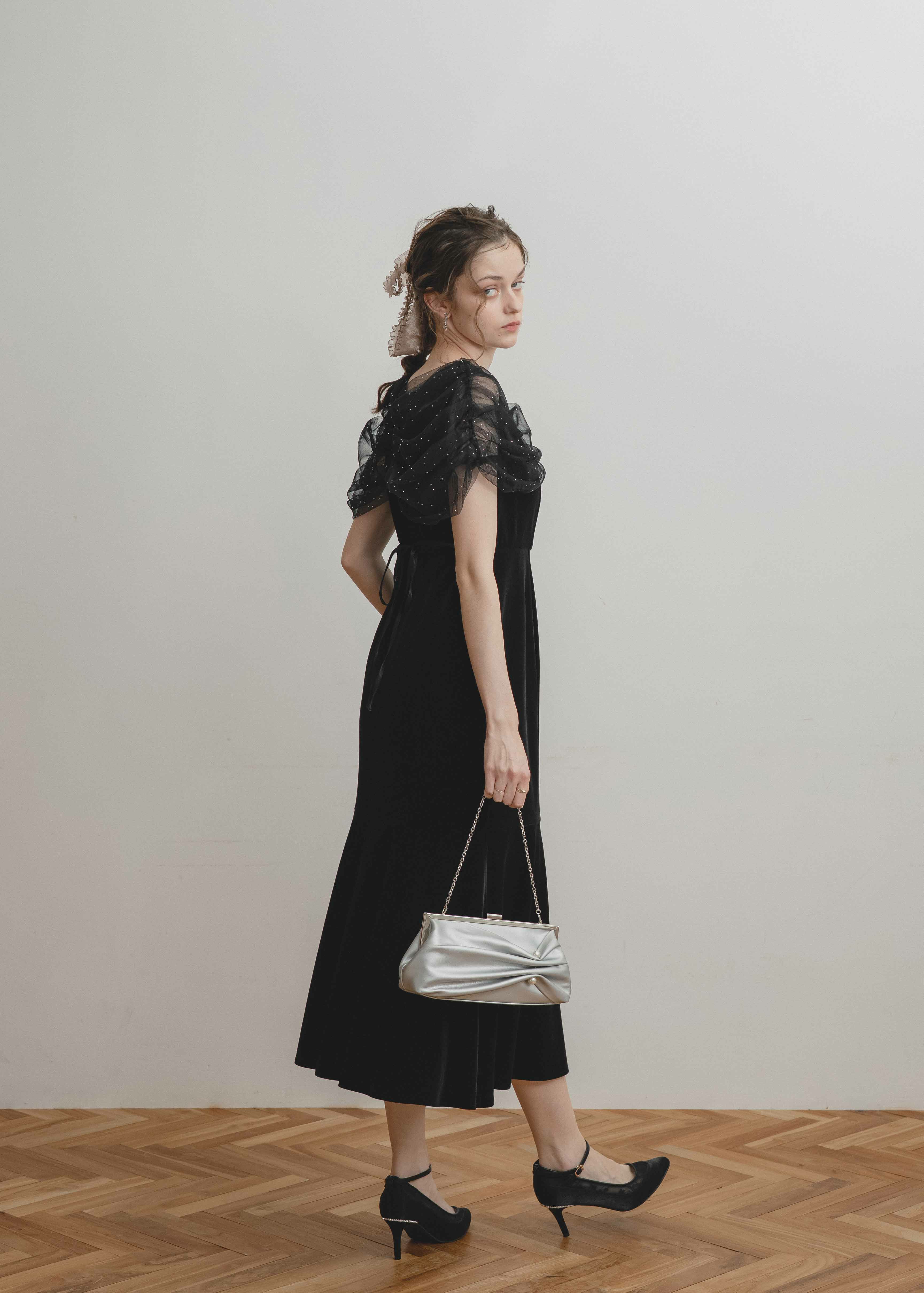 チュールケープデザインマーメイドドレス|DorryDoll