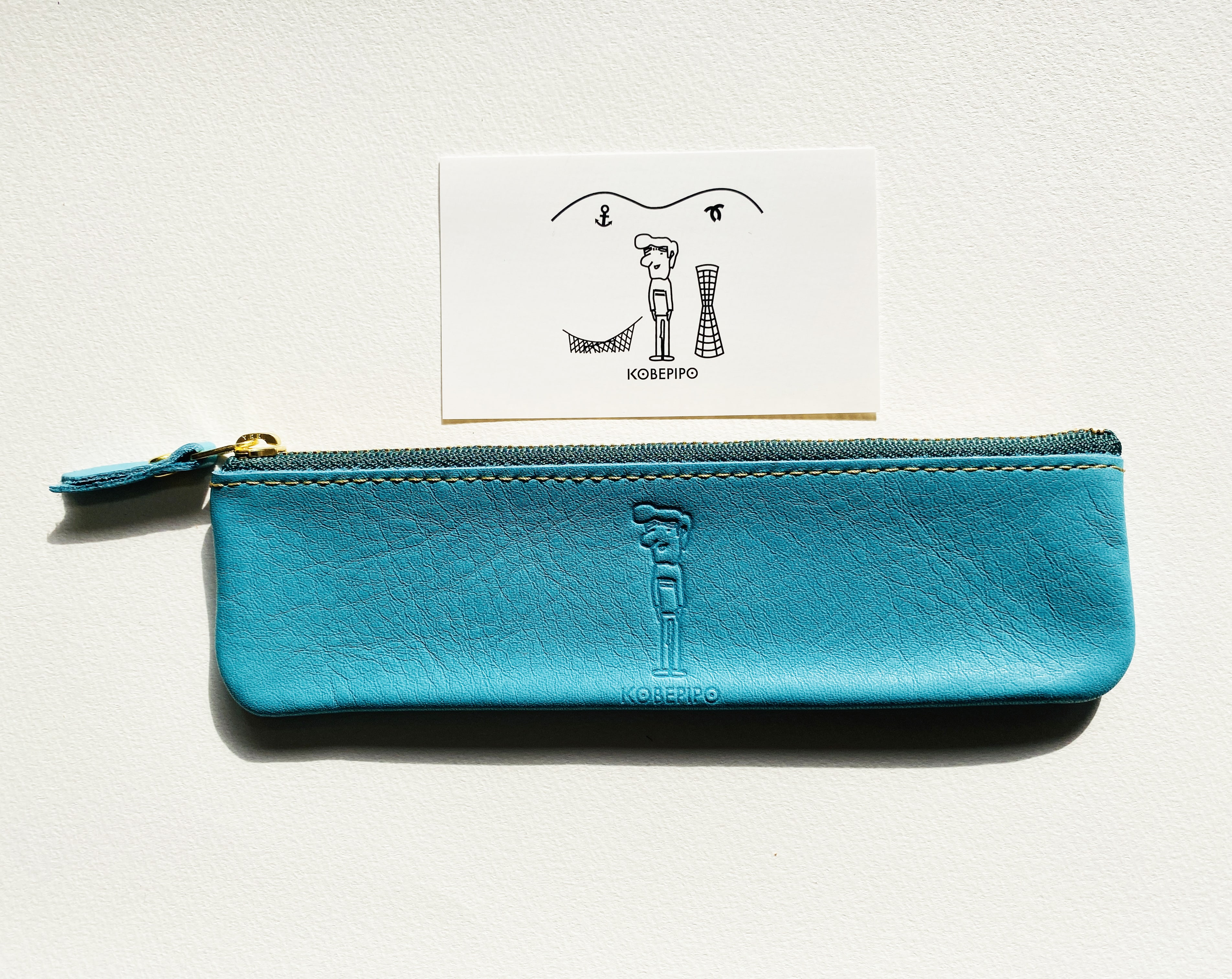 C COMPANY ターコイズブルー レザー 復刻版ルポペンケース C COMPANY