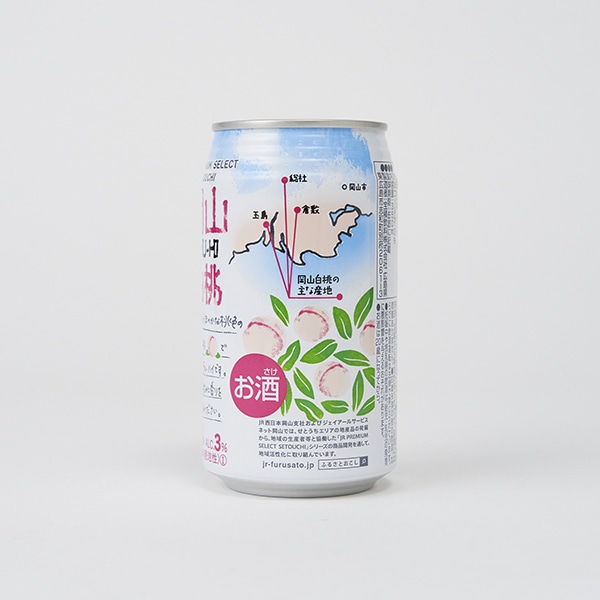 岡山白桃CHU-HI 350ml缶 24本入 JR PREMIUM SELECT SETOUCHI: せとうち
