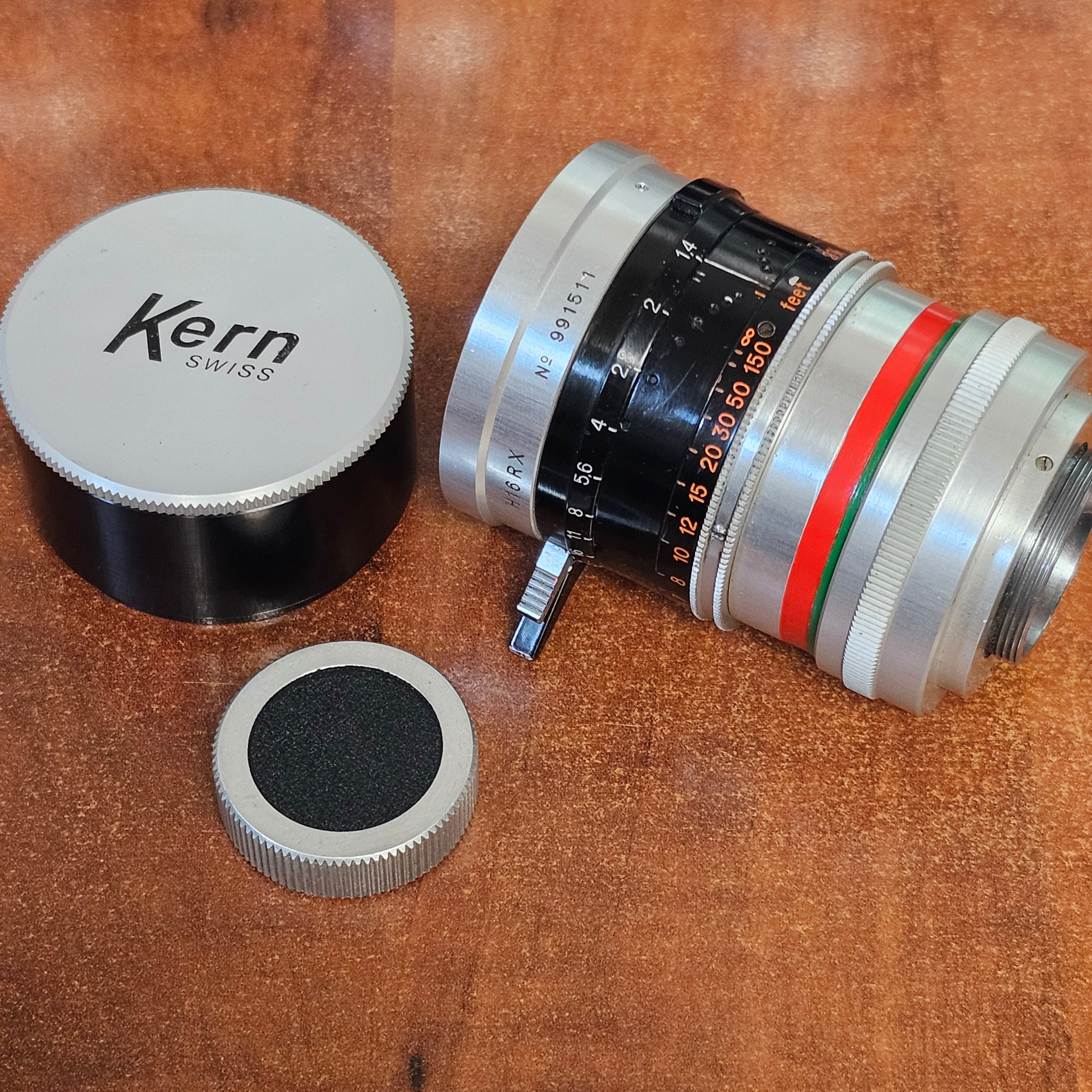 Switar 50mm f1.4 H16RX Macro Preset C mount lens S# 991511 – Du