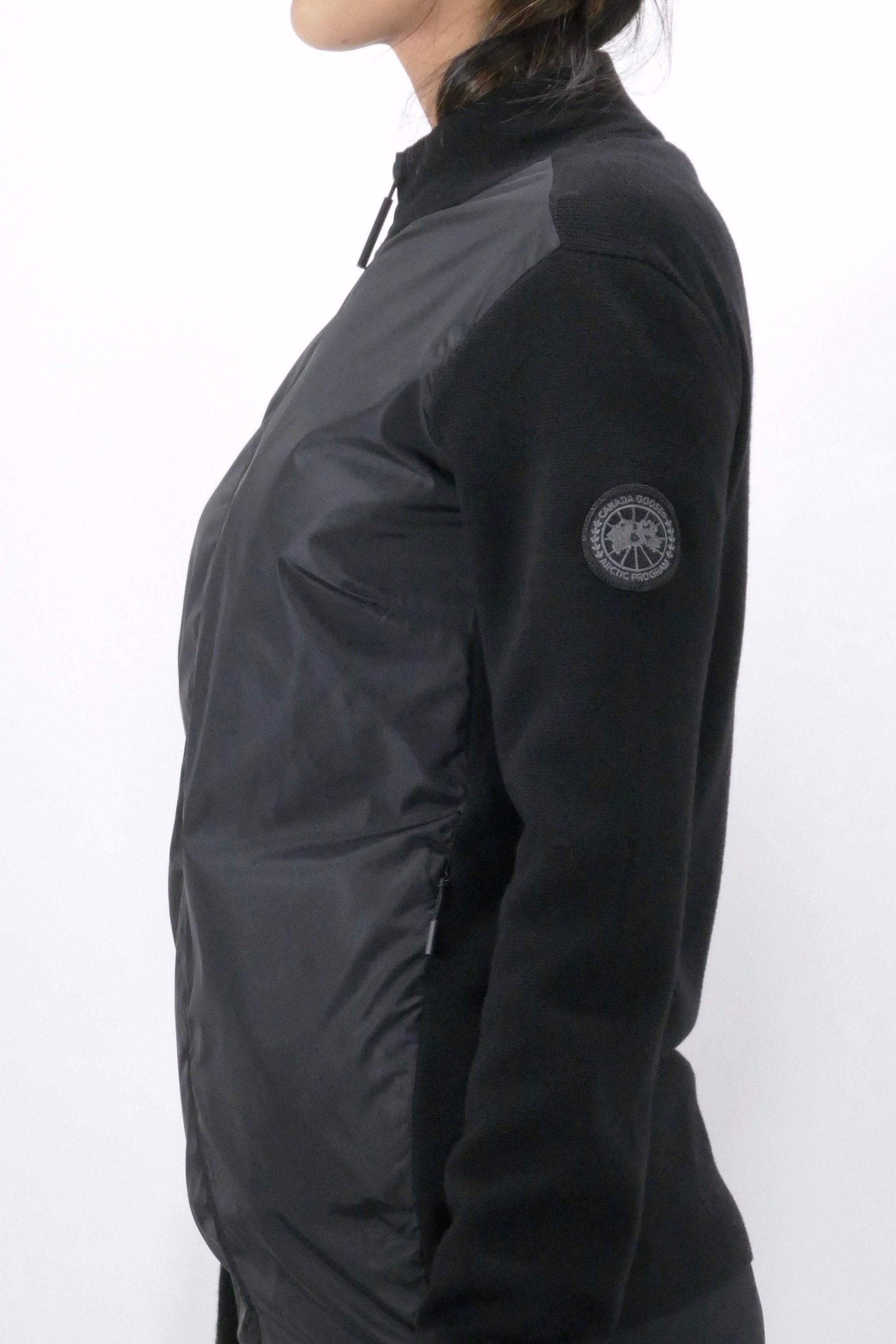 Canada Goose Womens Knit Windbridge Sweater Full Zip Black - Due West