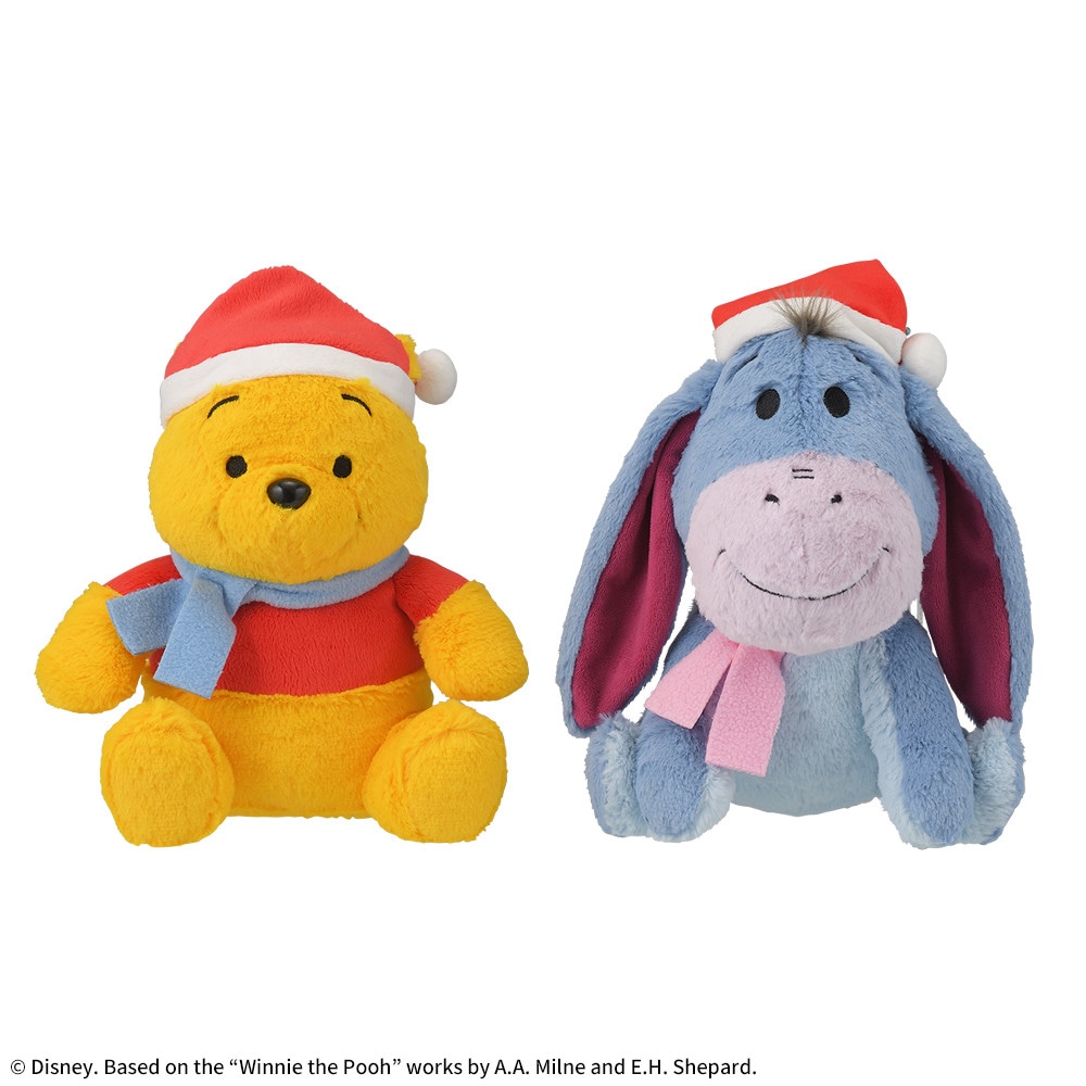 プーさんのぬいぐるみ(サンタのカチューシャつき) プーさんの