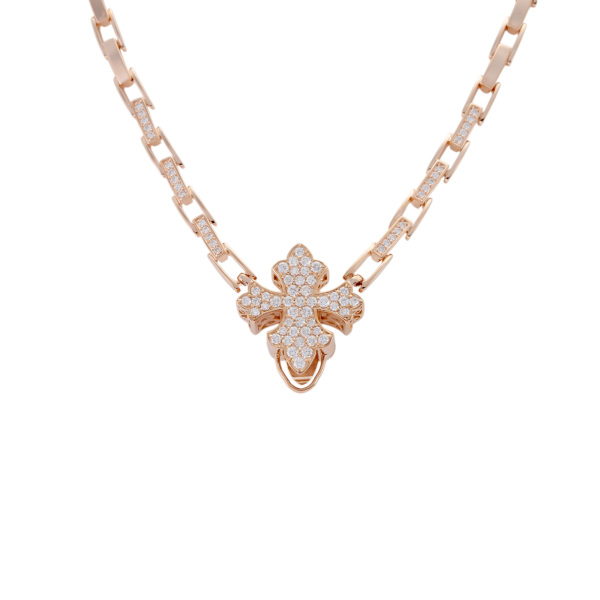 新品] ユキザキ ダブルトップ ピンクゴールド ネックレス W50113222